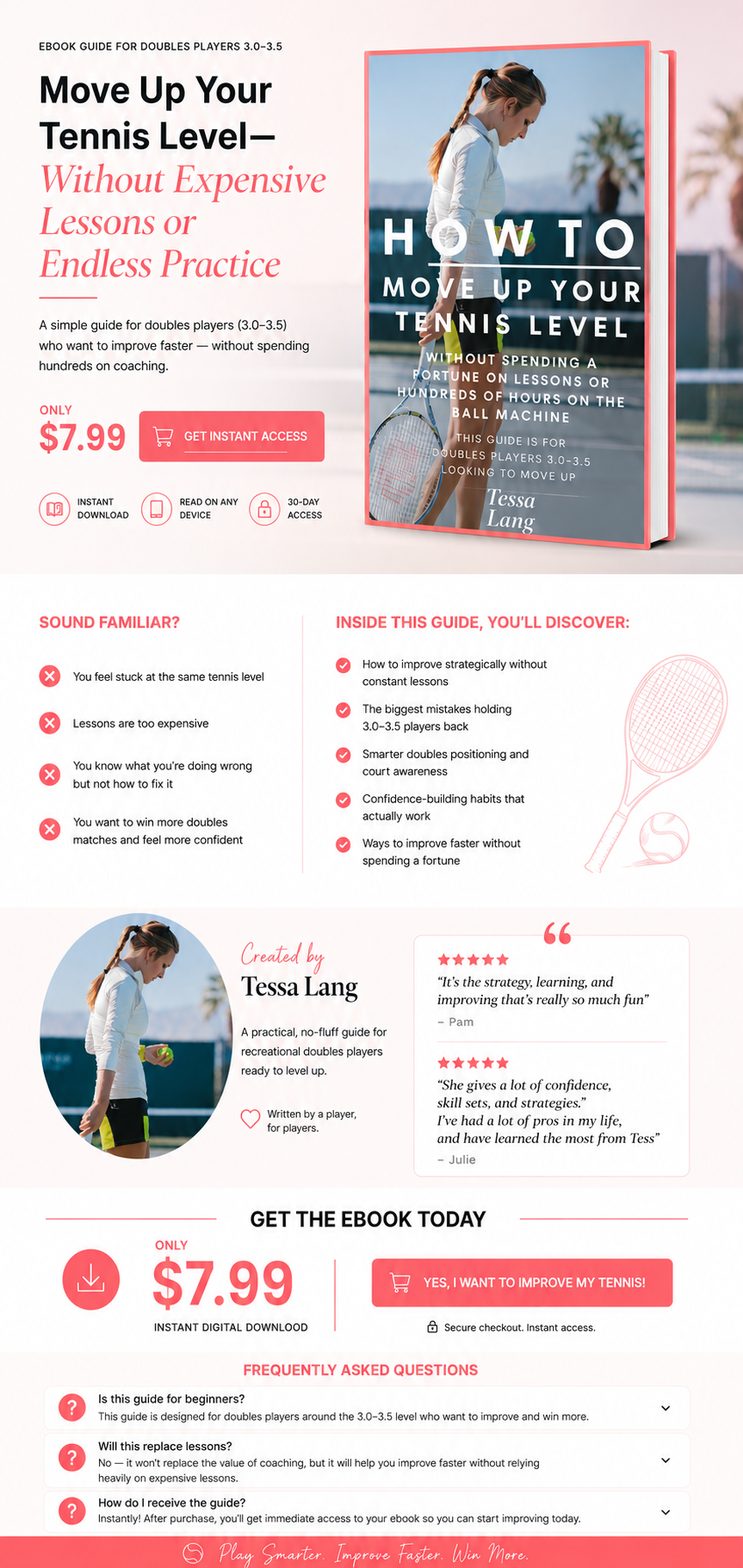 Tennis E-Book: 3.0 & 3.5 Doubles Strategy and Positioning